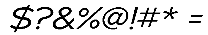 Adrianna Extended Regular Italic Font OTHER CHARS