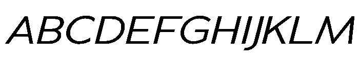 Adrianna Extended Regular Italic Font UPPERCASE