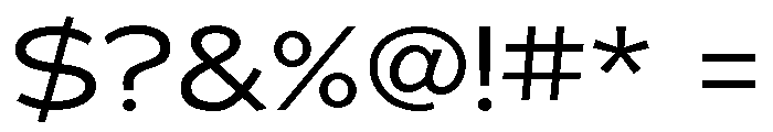 Adrianna Extended Regular Font OTHER CHARS