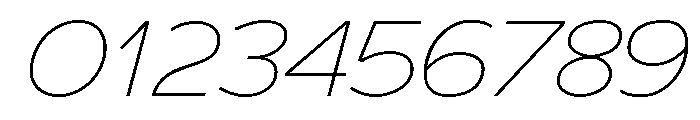 Adrianna Extended Thin Italic Font OTHER CHARS