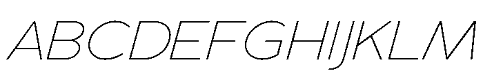 Adrianna Extended Thin Italic Font UPPERCASE