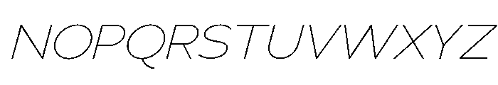 Adrianna Extended Thin Italic Font UPPERCASE