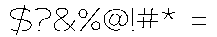 Adrianna Extended Thin Font OTHER CHARS