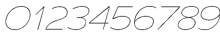Adrianna Extended Ultra Light Italic Font OTHER CHARS