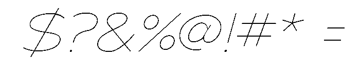 Adrianna Extended Ultra Light Italic Font OTHER CHARS