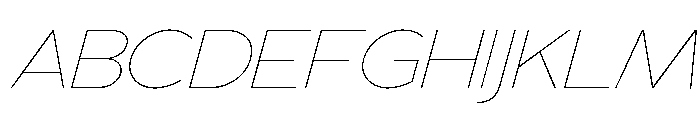 Adrianna Extended Ultra Light Italic Font UPPERCASE