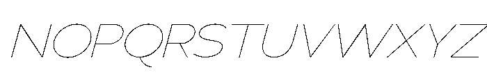 Adrianna Extended Ultra Light Italic Font UPPERCASE