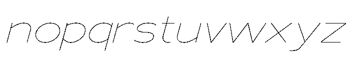 Adrianna Extended Ultra Light Italic Font LOWERCASE