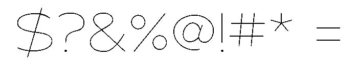 Adrianna Extended Ultra Light Font OTHER CHARS