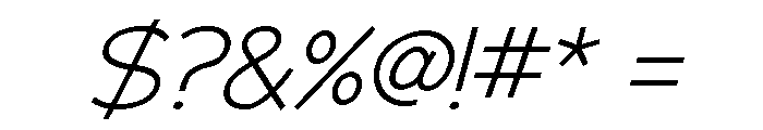 Adrianna Light Italic Font OTHER CHARS