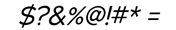 Adrianna Regular Italic Font OTHER CHARS