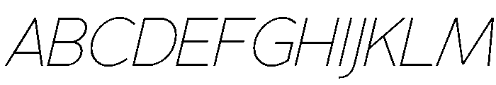 Adrianna Thin Italic Font UPPERCASE