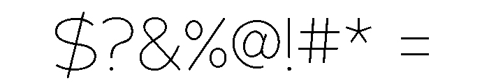 Adrianna Thin Font OTHER CHARS