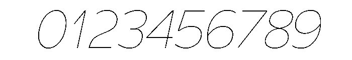 Adrianna Ultra Light Italic Font OTHER CHARS