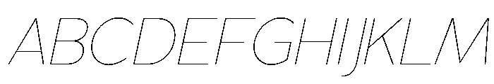 Adrianna Ultra Light Italic Font UPPERCASE