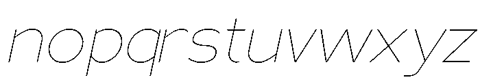Adrianna Ultra Light Italic Font LOWERCASE