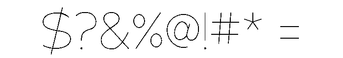 Adrianna Ultra Light Font OTHER CHARS