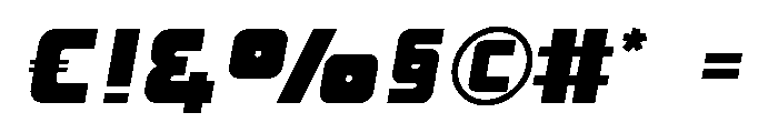 Aeromove Font OTHER CHARS