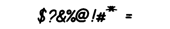 Aesthetic Loopy Font OTHER CHARS