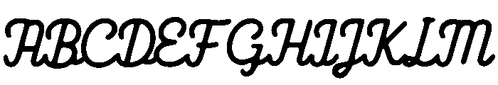Aesthetic Loopy Font UPPERCASE
