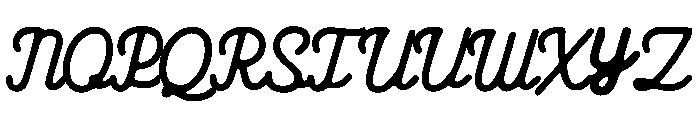 Aesthetic Loopy Font UPPERCASE