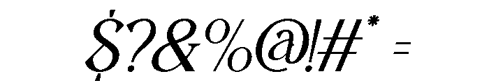Aethrim Oblique Font OTHER CHARS