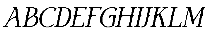 Aethrim Oblique Font UPPERCASE
