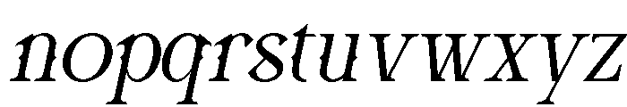 Aethrim Oblique Font LOWERCASE