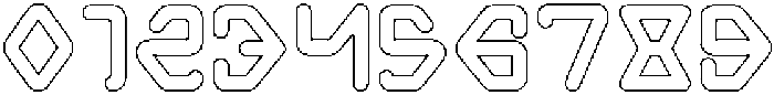 Aero Dynamic-Hollow otf (400) Font OTHER CHARS