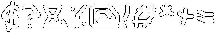 Aero Dynamic-Hollow otf (400) Font OTHER CHARS