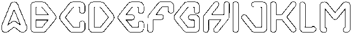 Aero Dynamic-Hollow otf (400) Font UPPERCASE