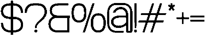 Aero Maze Extra Light Extra Expanded otf (200) Font OTHER CHARS