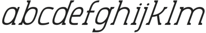 Aero Sans Light Slant otf (300) Font LOWERCASE