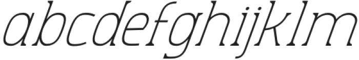 Aero Sans Thin Slant otf (100) Font LOWERCASE