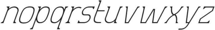 Aero Sans Thin Slant otf (100) Font LOWERCASE