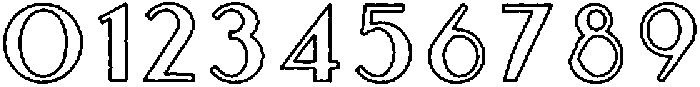 AeroClubSans Outline otf (400) Font OTHER CHARS