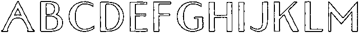 AeroClubSans Outline otf (400) Font UPPERCASE