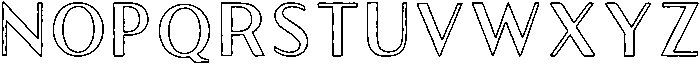 AeroClubSans Outline otf (400) Font UPPERCASE