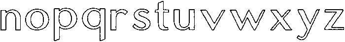 AeroClubSans Outline otf (400) Font LOWERCASE