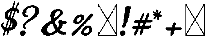 AeroClubScript Regular otf (400) Font OTHER CHARS