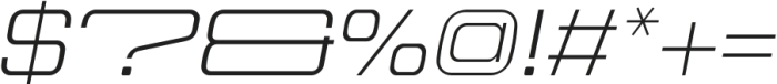 Aerodome Light Oblique ExtraWide otf (300) Font OTHER CHARS