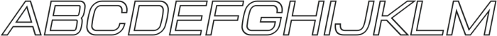 Aerodome Oblique Outline otf (400) Font UPPERCASE