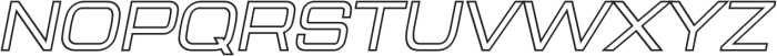 Aerodome Oblique Outline otf (400) Font UPPERCASE