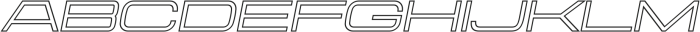 Aerodome Oblique OutlineExtraWide otf (400) Font UPPERCASE