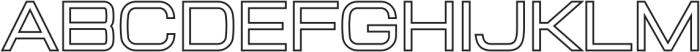 Aerodome Outline otf (400) Font UPPERCASE