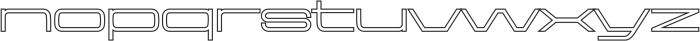 Aerodome OutlineExtraWide otf (400) Font LOWERCASE