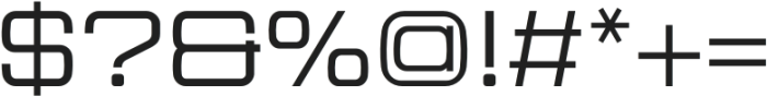 Aerodome Regular otf (400) Font OTHER CHARS