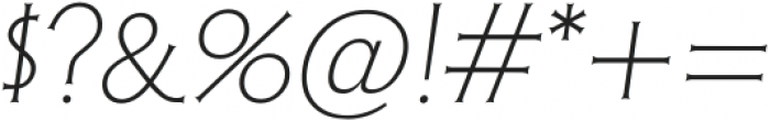 Aerodyne Extra Light Italic otf (200) Font OTHER CHARS
