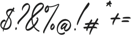 Aesthete Signature otf (400) Font OTHER CHARS