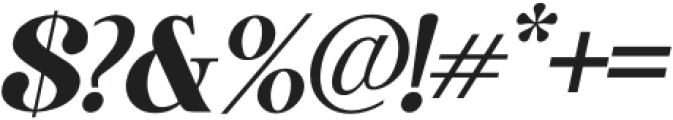 Aesthetic Bingo Italic ttf (400) Font OTHER CHARS